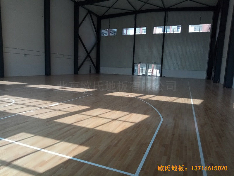 安徽太陽城小學體育館運動木地板施工案例5